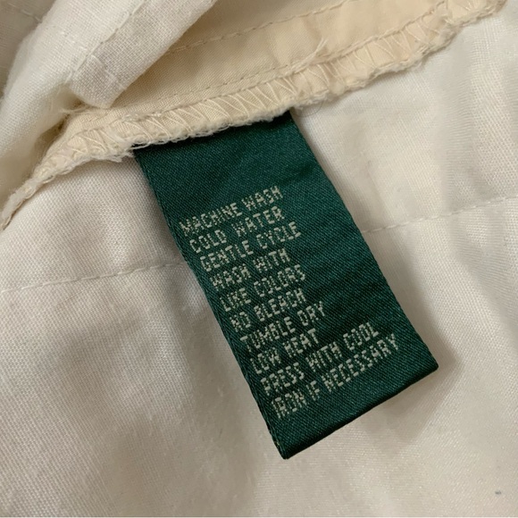 Lauren Ralph Lauren Women's 8 Cargo Pants Cream 100% Cotton Adjustable Wide Leg - Picture 8 of 14